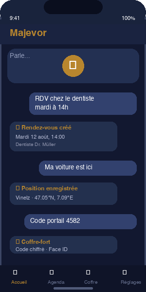 Majevor app screenshot